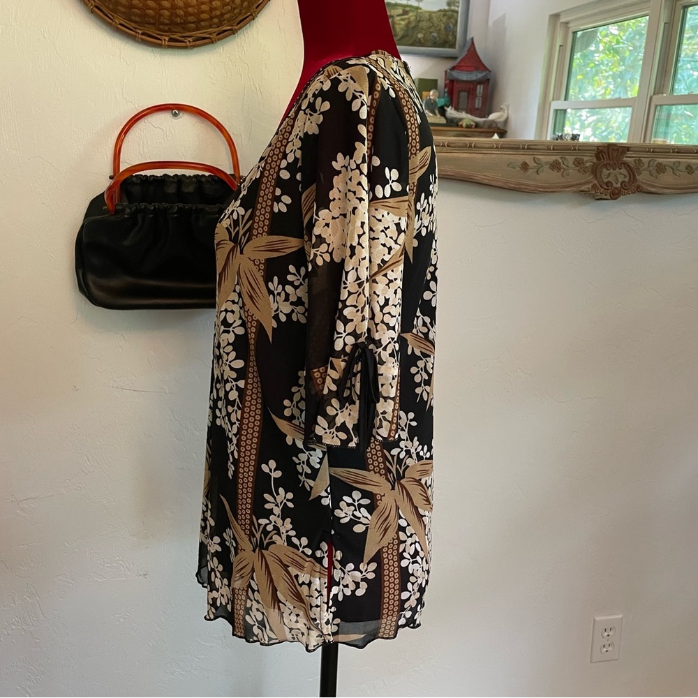 Design Works Top Beautiful Florals! Rhinestone Details Size PL - Picture 9 of 9